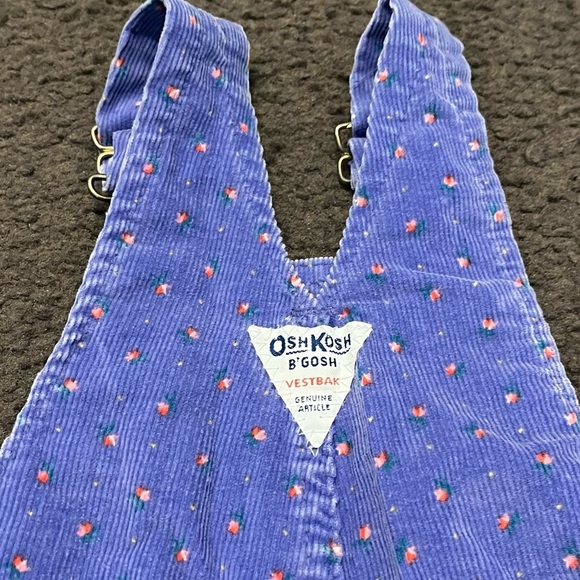Vintage OshKosh B’Gosh Corduroy Floral Overalls - Picture 7 of 7